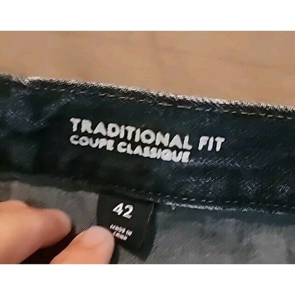 Lands' End Womens Jeans 42 Straight Traditional Fit Dark Wash - Picture 7 of 8